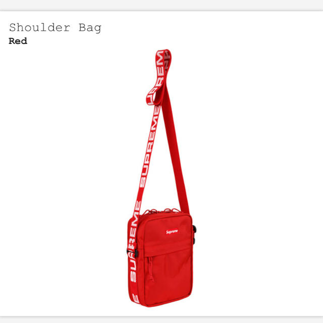超安い品質 Supreme - Red 18SS Bag Shoulder Supreme 値下げ可能‼️ ショルダーバッグ