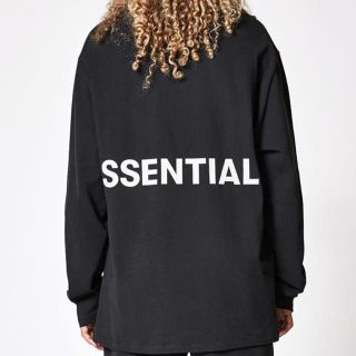 フィアオブゴッド(FEAR OF GOD)のfog essentials L/S tee black ロンT 黒 S(Tシャツ/カットソー(七分/長袖))