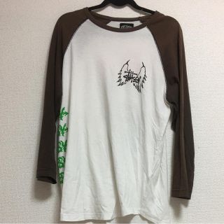 ステューシー(STUSSY)の【古着】ステューシー ラグラン袖 Тシャツ Ｌサイズ(Tシャツ/カットソー(七分/長袖))