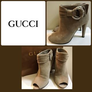 グッチ(Gucci)のGUCCI♡グレースエード ショートブーティ♡(ブーティ)