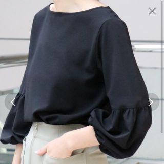 スピックアンドスパンノーブル(Spick and Span Noble)の美品○スピック&スパンノーブル ブラックスリーブブラウス(シャツ/ブラウス(長袖/七分))