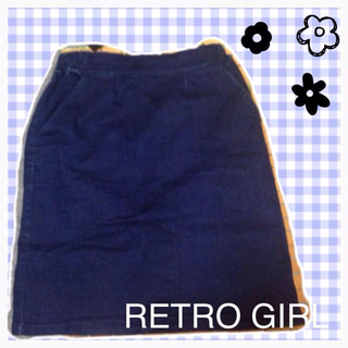 レトロガール(RETRO GIRL)のデニムタイトスカート(ひざ丈スカート)
