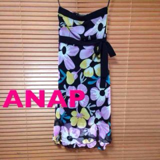 アナップ(ANAP)のANAP♡大花柄ドレスワンピース(ひざ丈ワンピース)