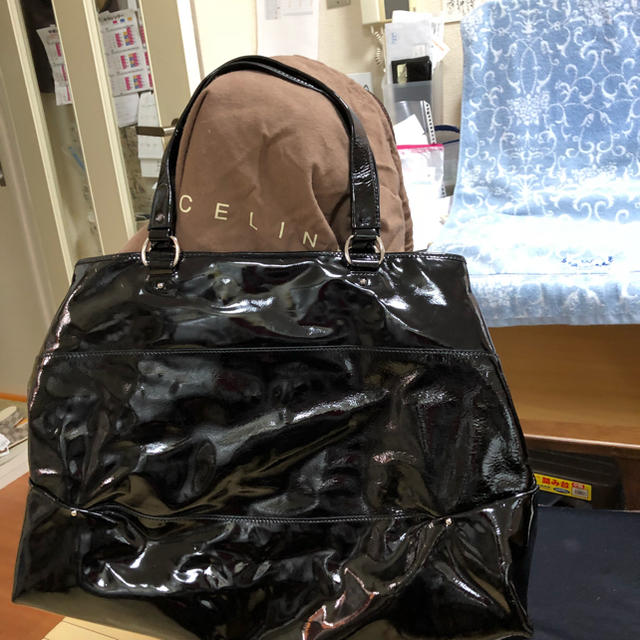 celine(セリーヌ)のセリーヌ エナメル トートバック レディースのバッグ(トートバッグ)の商品写真