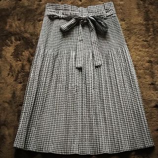 ザラ(ZARA)のZARA☆ギンガムチェックスカート美品(ひざ丈スカート)