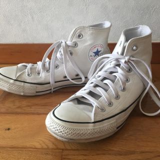 コンバース(CONVERSE)のコンバースハイカット 白 25センチ(スニーカー)