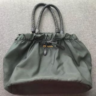 プラダ(PRADA)のうっちさっちさんお取り置き用PRADAナイロンバッグ♡グレー(ハンドバッグ)