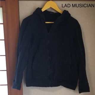 アンダーカバー(UNDERCOVER)の✨オシャレ✨LAD MUSICIAN ライダース型 ショート丈パーカー ネイビー(パーカー)