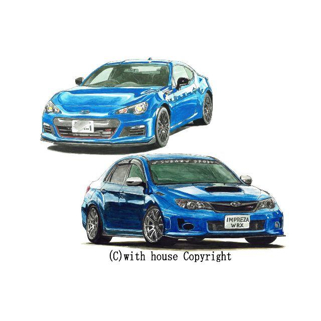 NC-419 スバルBRZ/WRX ST限定版画 直筆サイン額装●作家平右ヱ門 1