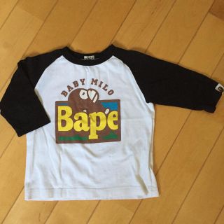 アベイシングエイプ(A BATHING APE)のBAPE kids 7分袖T 110センチ(Tシャツ/カットソー)