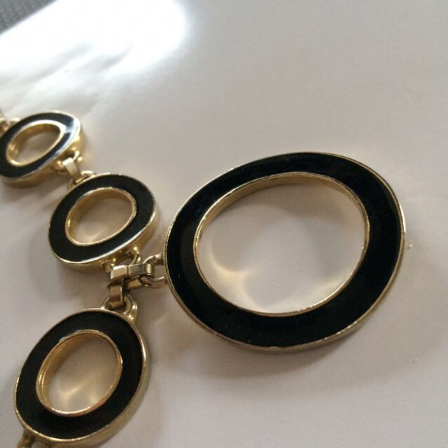 DOUBLE STANDARD CLOTHING(ダブルスタンダードクロージング)のゴールド×ブラック ネックレス レディースのアクセサリー(ネックレス)の商品写真