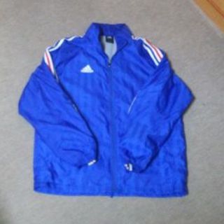 アディダス(adidas)のadidas アディダス　ウィンドーブレーカー（USED)　ブルー　XOサイズ(ウェア)