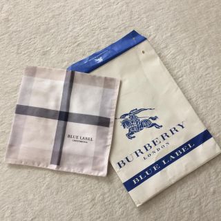 バーバリーブルーレーベル(BURBERRY BLUE LABEL)の【ブルーレーベル クリストブリッジ】大判ハンカチ/スカーフにも(ハンカチ)