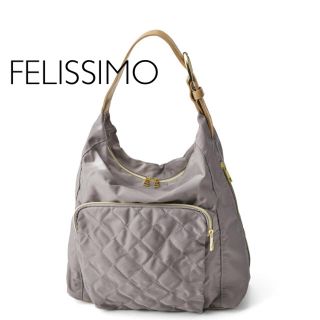 フェリシモ(FELISSIMO)の【未使用・美品】荷物が増えたらリュックに変身 大容量 やわらかショルダーバッグ(ショルダーバッグ)