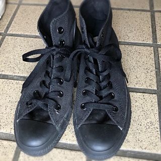 コンバース(CONVERSE)のみき様 専用 値下げしました！24.5 コンバース ハイカット 黒(スニーカー)