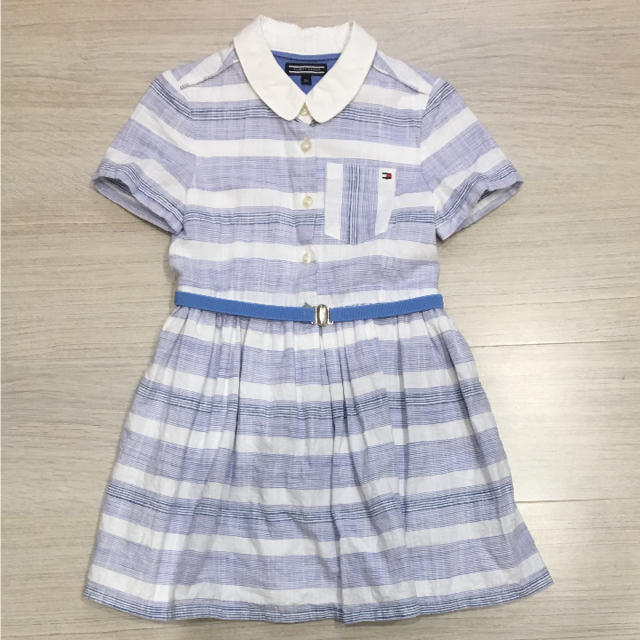 TOMMY HILFIGER(トミーヒルフィガー)のベルト付 シャツワンピース キッズ/ベビー/マタニティのキッズ服女の子用(90cm~)(ワンピース)の商品写真