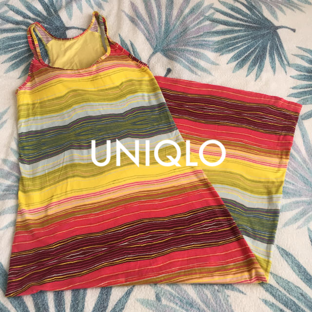 UNIQLO(ユニクロ)のUNIQLO ブラトップ ワンピース ロング エスニック柄 ラスタ レディースのワンピース(ロングワンピース/マキシワンピース)の商品写真