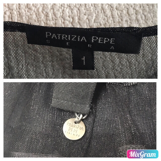 PATRIZIA PEPE(パトリツィアペペ)の美品 PATRIZIA PEPE SERA チュールフリルワンピース 黒 レディースのワンピース(ミニワンピース)の商品写真