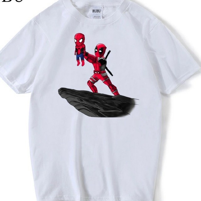 スパイダーマン　デッドプール　コラボTシャツ | フリマアプリ ラクマ