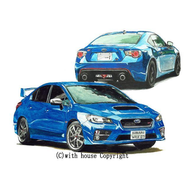 NC-424インプレッサWRX/BRZ限定版画 直筆サイン額装●作家平右ヱ門 エンタメ/ホビーの美術品/アンティーク(版画)の商品写真