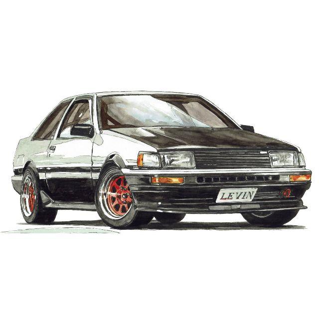 NC-425レビンTE27/AE86限定版画 直筆サイン額装済●作家平右ヱ門 2