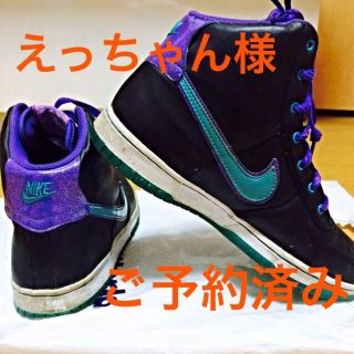 ナイキ(NIKE)のNIKE ハイカット スニーカー 黒 紫(スニーカー)