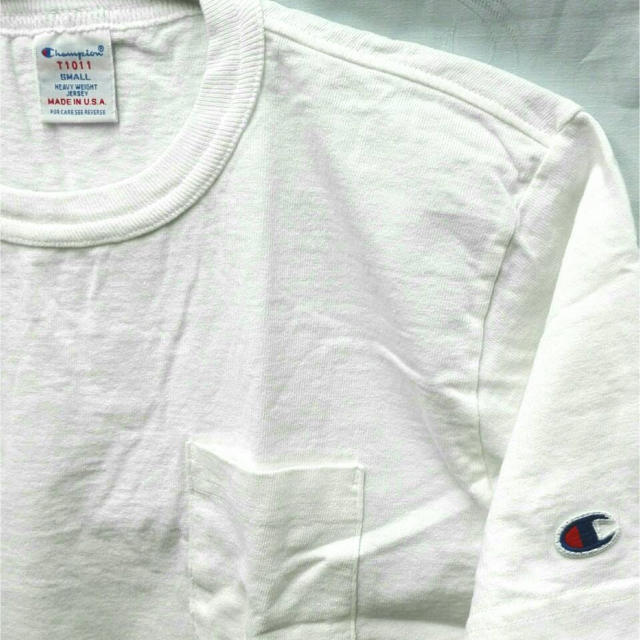 Champion(チャンピオン)の★チャンピオン★T1011★ポケット付Tシャツ★ホワイト★S★ レディースのトップス(Tシャツ(半袖/袖なし))の商品写真