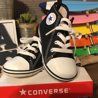 コンバース(CONVERSE)のririri様 コンバース オールスター ハイカット 14cm 黒 (スニーカー)