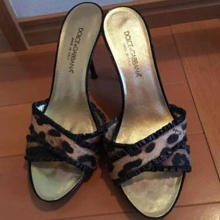 ドルチェアンドガッバーナ(DOLCE&GABBANA)のドルガバ レオパード ミュール(ミュール)