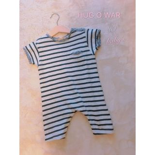 ハグオーワー(Hug O War)のお値下げ*・Hug O War ハグ オーワー リバティ小花柄 ロンパース 80(ロンパース)