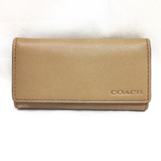 コーチ(COACH)のCOACH コーチ 4連 ブリーカー レザー キーケース 61076 サンド(キーケース)