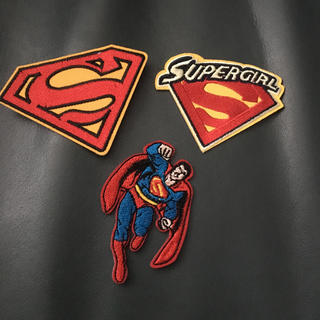スーパーマン スーパーガール  ヒーローワッペン 3枚セット(各種パーツ)