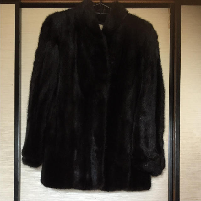 最も優遇の ミンク 毛皮 コート ファーコート ジャケット Malvoisie 黒 ブラック 毛皮+ファーコート