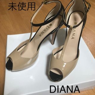 ダイアナ(DIANA)の【DIANA】新品・未使用 バイカラー オープントゥ パンプス 23cm(ハイヒール/パンプス)