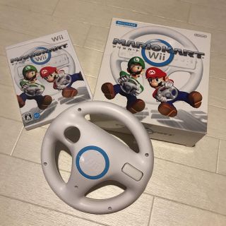 ウィー(Wii)のWii マリオカート ゲームソフト ハンドル(家庭用ゲームソフト)