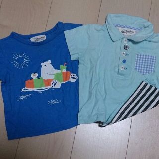 ラブアンドピースアンドマネー(Love&Peace&Money)のラブ＆ピース＆マネー 90 半袖Tシャツ カットソー 2枚セット男の子(Tシャツ/カットソー)