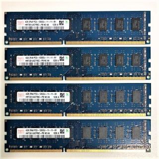 デスクトップ用メモリ4GB×4枚セット(PCパーツ)