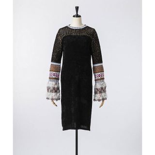 マメ(mame)のEthnic Blend Knit ワンピース(ひざ丈ワンピース)