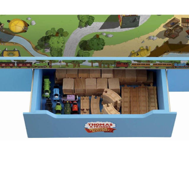 トイザらス(トイザラス)のトーマス 木製 プレイテーブル キッズ/ベビー/マタニティのおもちゃ(電車のおもちゃ/車)の商品写真