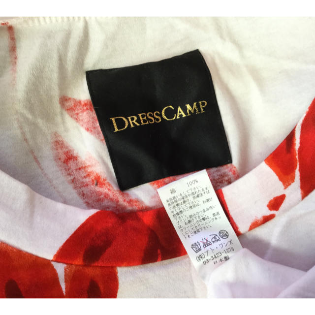 DRESSCAMP - ドレスキャンプ 海老柄プリントTシャツ☆Mサイズ☆美品