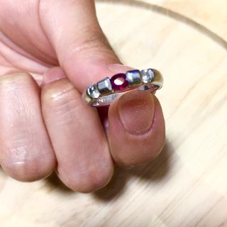 プラチナルビーダイヤリング 0.24ct(リング(指輪))