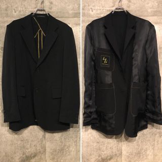 ヨウジヤマモト(Yohji Yamamoto)の美品 ヨウジヤマモト  ウールギャバ 2B 裏地ステッチデザイン ジャケット(テーラードジャケット)