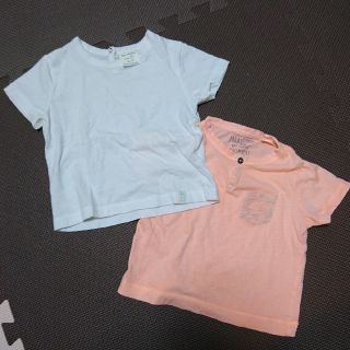 ザラキッズ(ZARA KIDS)のTシャツ74㎝2枚(Ｔシャツ)