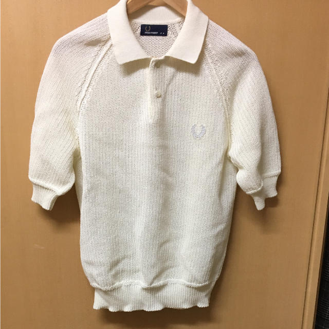 美品　フレッドペリー　FRED PERRY   ニットポロシャツ　白