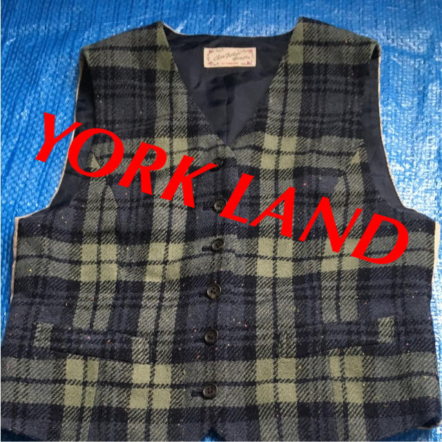 Yorkland - YORK LAND ベスト ウール ツイード M バックストラップの通販 by goributa-l's shop
