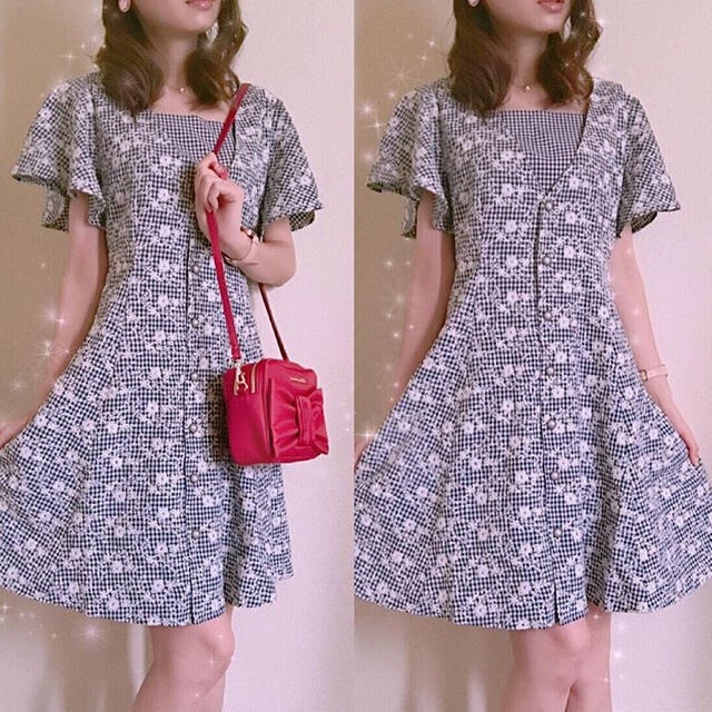 JILL by JILLSTUART(ジルバイジルスチュアート)のmille bonheur ♡ ギンガムチェックワンピース レディースのワンピース(ひざ丈ワンピース)の商品写真