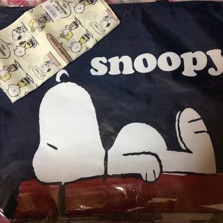 スヌーピー(SNOOPY)の新品 未使用 スヌーピー デカトートバッグ＆ハンカチスカーフ(トートバッグ)