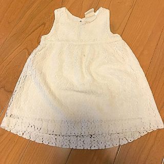 ザラキッズ(ZARA KIDS)のZARAレースワンピース74ホワイト(ワンピース)