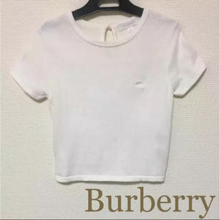 バーバリー(BURBERRY)の専用！バーバリー☆半袖 トップス ビーズ付き 白(Tシャツ/カットソー)