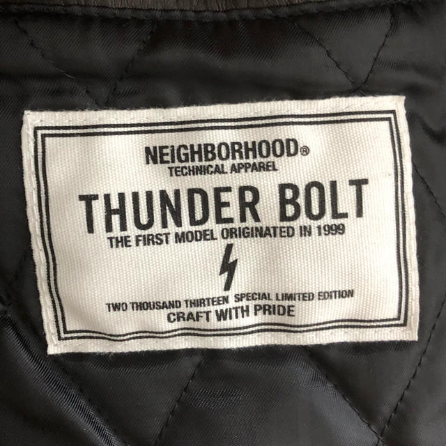 NEIGHBORHOOD(ネイバーフッド)のneighborhood サンダーボルト M 美品 正規品 初売り限定 メンズのジャケット/アウター(ライダースジャケット)の商品写真